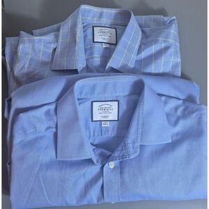 Lot 2 Charles Tyrwhitt Mens Dress Shirts Classic Fit Non-Iron 17 35